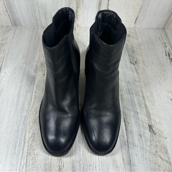 Clarks Mascarpone Bay Women's Black Leather Slip On Chelsea Boots #1082 - Picture 4 of 12